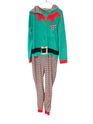 Disfraz de Pijama Elfo Navidad Adulto Una Pieza Talla M Foto 1 de 4