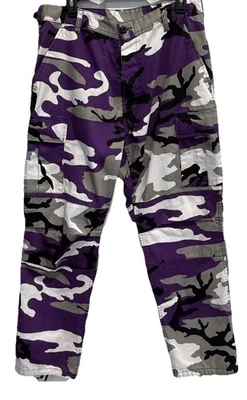 Rothco Med фиолетовый камуфляж грузовой брюки - регулярные мешковатые ретро пуговицы LSU цвета - Изображение 1 из 4