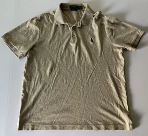 Polo Ralph Lauren Herren Medium Beige Meliert Klassische Passform Baumwolle Fleisch Pony - Bild 1 von 6