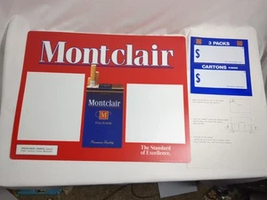 Vintage 1993 Montclair Zigaretten Kunststoff Vinyl Laden Theke Matte Schild Werbung  - Bild 1 von 8