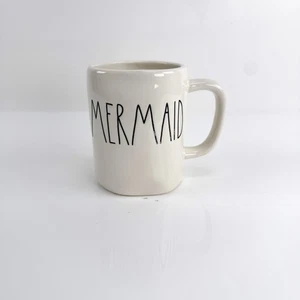Rae Dunn Mermaid Coffee Mug White Pottery Home Beach House - Picture 1 of 8