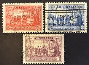 Australia 1937 Foundation NSW Set 2d-3d-9d Used SG193-4-5 - Picture 1 of 2