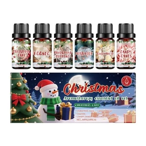 Aromatherapie ätherisches Öl Set für Weihnachtsgeschenk, 10ml * 6 Stück, natürliche Form ^ - Bild 1 von 12