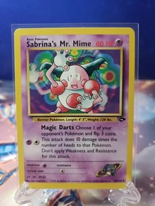 Sabrina's Mr. Mime 59/132 Gym Challenge Unlimited Pokemon TCG LP - Imagen 1 de 2