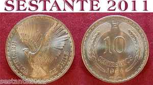 B22 CHILE CILE 10 CENTESIMOS CENTESIMI 1964 KM# 191 - Imagen 1 de 1