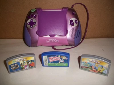 LEAP FROG LEAPSTER HANDHELD L-MAX LEARNING GAME SYSTEM 3 FREE GAMES EDUCATIONAL - Image 1 of 3