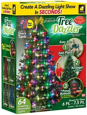 Star Shower Tree Dazzler LED Christmas Holiday Lights As Seen On TV/Shark Tank - Image 1 of 4