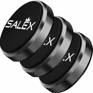 Black Magnetic Mounts. ABS Flat Cell Phone Holders for Car, Wall, Mirror. 3 Pack - Picture 1 of 8