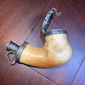 Sterling Silver Meerschaum Pipe Vintage Antique Signed / Engraved - Picture 1 of 15