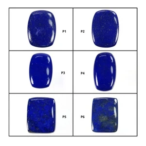 100 % natural LAPISLÁZULI piedras preciosas cabujón forma cojín 1 pieza para anillos de joyería - Imagen 1 de 7