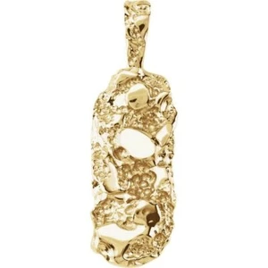 28 x 18.25 mm Nugget Pendant In 10K Yellow Gold - Picture 1 of 2