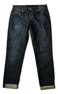 Nuevo J BRAND Aidan Slouchy Niño Calce Mujer Pantalones de mezclilla 100 % algodón lavado oscuro Ringer Talla - Imagen 1 de 10