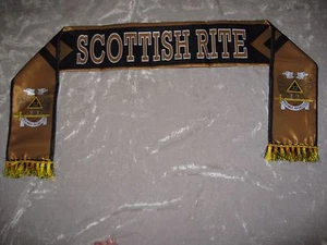 Freemason Decorative Scarf Reversible Scottish Rites Coat Jacket Fraternity NEW! - Picture 1 of 2