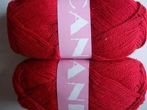 MeiMei Candy 100% cotton yarn, Red, lot of 2 - Picture 1 of 2