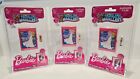 Brand New Complete Set Lot Of 3 World's Smallest Barbie Fashion Case & Dolls