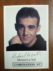 MICHAEL LE VELL *Kevin Webster* CORONATION STREET PRE-SIGNED AUTOGRAPH CAST CARD