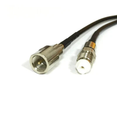 FME male plug to FME female jack RF jumper cable adapter RG174 20cm  8" NEW - Image 1 of 4
