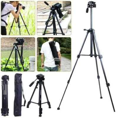 Professional Camera Tripod Stand + Bluetooth Remote For Canon Nikon Sony DSLR - Image 1 of 4