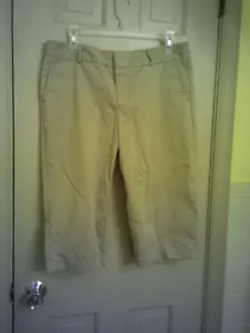 Ladies Dockers Brand Capris, Size 10. Tan color, zipper, hooks. - Picture 1 of 2