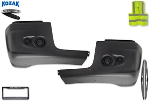 Front Bumper Corners Plastic w/out Fog Holes Set Freightliner Century 2005-2011 - Picture 1 of 8
