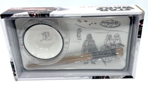 Star Wars Sushi Teller & Schüssel Set mit Essstäbchen 8,5""x4,5"" NEU Darth Vader Yoda - Bild 1 von 8