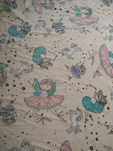 Remnant Ballerina Plush Minky Blush Pink Unicorns Ballet Fairy 29" longx62" wide - Picture 1 of 7