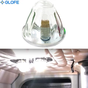 White 1156 Watermelon Glass Clear Lens Light Kit Incandescent Old School Flus - Picture 1 of 10