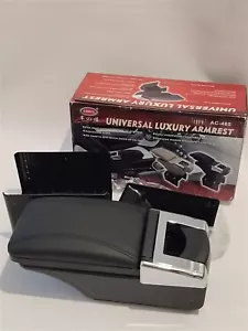 Universal Luxury Armrest Black Adjustable Width - Picture 1 of 10