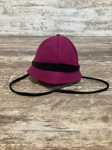 Vintage 60s Rothschild Girls Pink Magenta Wool Dress Hat Size 4 - Picture 1 of 8