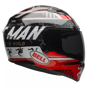 Casco Bell Qualifier DLX Cara Completa Isla de Man 17.0 Brillo Negro/Rojo Extra Pequeño - Imagen 1 de 5