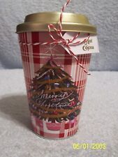 Aroma Villa Merry Christmas Hot Cocoa Candle In A Cup With Lid No Box 15 Oz.