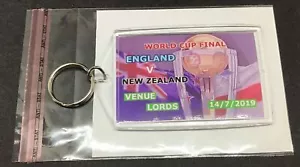 2019 CRICKET WORLD CUP FINAL ENGLAND V NEW ZEALAND NZ LARGE KEYRING CHAMPIONS - Picture 1 of 1