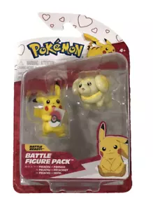 Pokemon Battle Figur Action Ready 2 Pack Valentine's Figuren Pikachu & Fidough - Bild 1 von 11