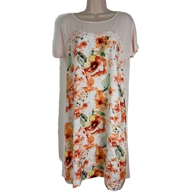 Soft Surroundings Sleep Shirt Women's Small Short Sleeve Lightweight Nightgown - Image 1 of 4