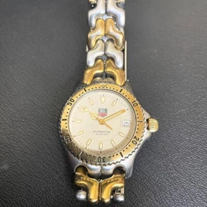 TAG HEUER WG1221-k0 Cell Professional Quartz Men's Watch Beige Dial Swiss Made - Picture 1 of 20