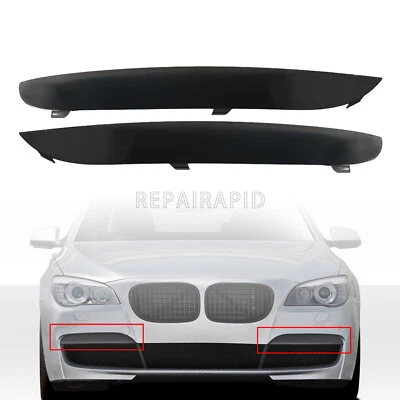 2x Front Bumper Moulding Trims for 2009-2015 BMW 7 Series F01 F02  M Sport  - Image 1 of 4
