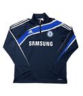 Chelsea FC 2009 Adidas Samsung 1/4 Zip pullover Climacool Jacket Men SZ Large