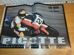 Harley-Davidson VR 1000 Pascal Picotte 1999 Superbike Motorcycle Race Poster - Picture 1 of 2