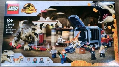 Lego 76948 Jurrasic World T. rex & Atrociraptor Dinosaur Breakout 466pcs SEALED - Image 1 of 3