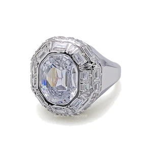 New SWAROVSKI White Rhodium Large Cocktail Vintage Retro Mesmera Ring 5674296 9 - Picture 1 of 4