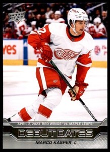 Marco Kasper 2023-24 Upper Deck Series 1 Debut Dates RC #DD-24 Detroit Red Wings