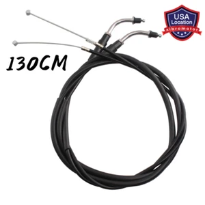 For Harley Sportster XL 883 1200 Softail Dyna 130cm 51" Throttle Cable Line Wire - Picture 1 of 13