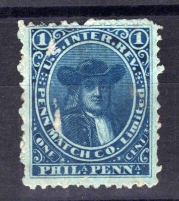 US Revenue Stamps Match & Medicine RO144d Penn Match Co, Ltd. ZAYIX 0824-MAR036 - Image 1 of 3