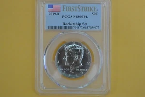 2019 D 50C Kennedy Half Dollar Rocketship Set PCGS MS66PL First Strike - Picture 1 of 4