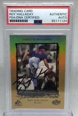 Roy Halladay Signed 1999 Upper Deck Top Prospects #56 PSA/DNA HOF RC CY Auto - Image 1 of 2