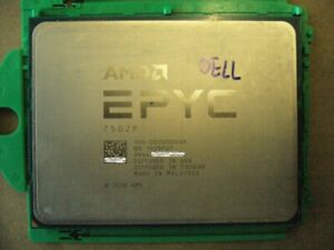 QTY 1x AMD EPYC CPU 7502P 32-cores 100-00000045 socket SP3 for DELL system