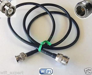 TIMES Microwave® LMR195 7 FEET RF Pigtail Cable N Female to BNC Male MADE IN USA - Picture 1 of 5