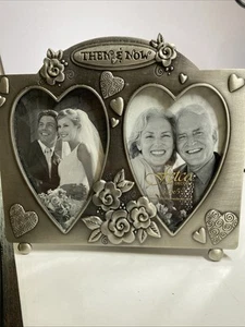 NEW Fetco Then and Now Photo Two Pictures Frame Wedding Anniversary For 3.5 X 5" - Picture 1 of 4