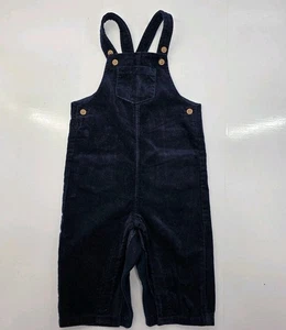M&S Dark Blue Lightweight Denim Vestback Overalls Dungaree Pants 18M - Picture 1 of 7