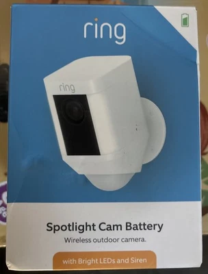 Ring Spotlight Cam Plus Battery Outdoor Camera with Lights Siren - Image 1 of 4